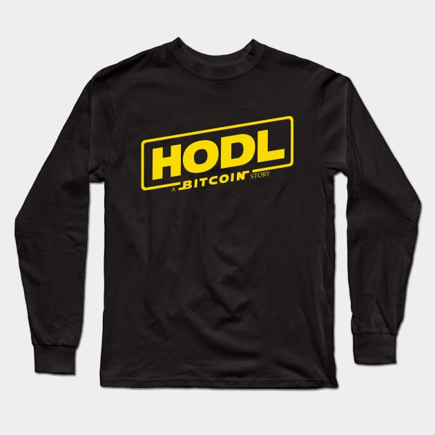 HODL - Bitcoin story Long Sleeve T-Shirt by artpol